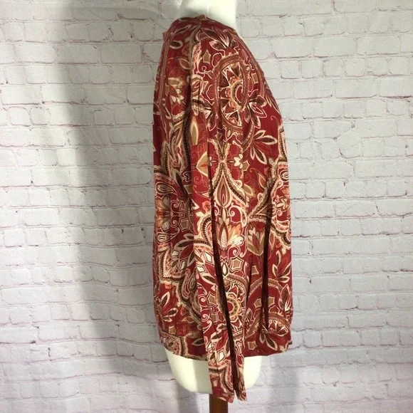 Sonoma Long Sleeve V-Neck Top - Size Large - Picture 3 of 9